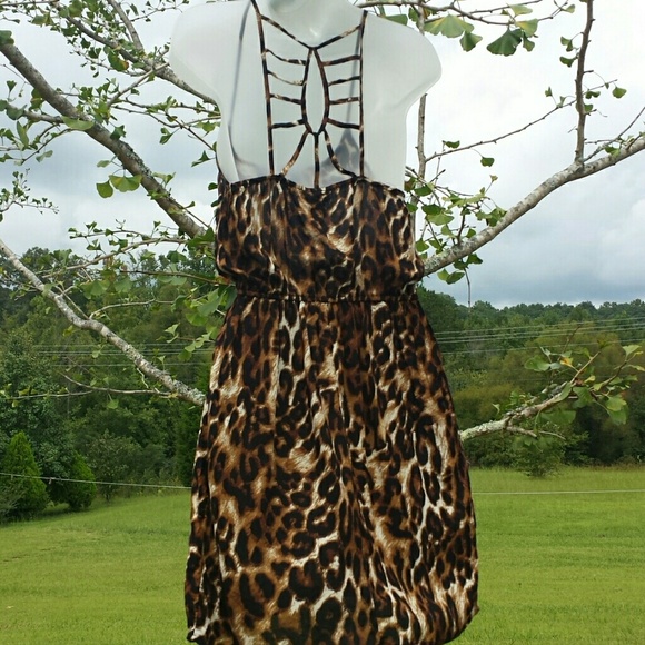 Sokd!!  Strappy animal print dress! - Picture 2 of 4