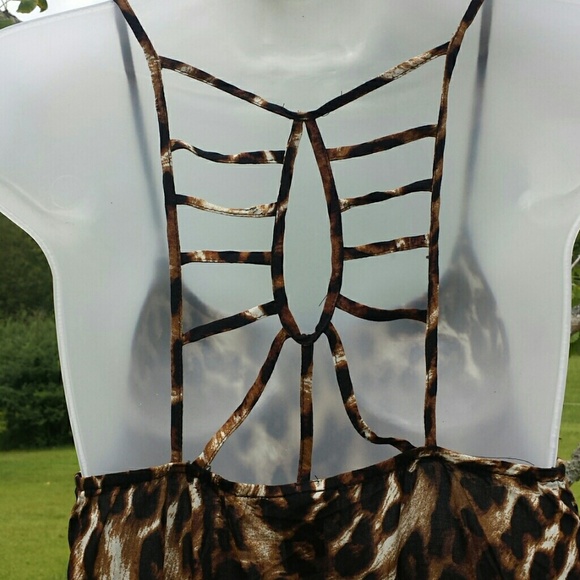 Sokd!!  Strappy animal print dress! - Picture 3 of 4