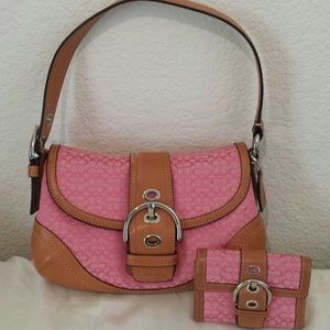 SOLD!!! Authentic coach purse with matching wallet