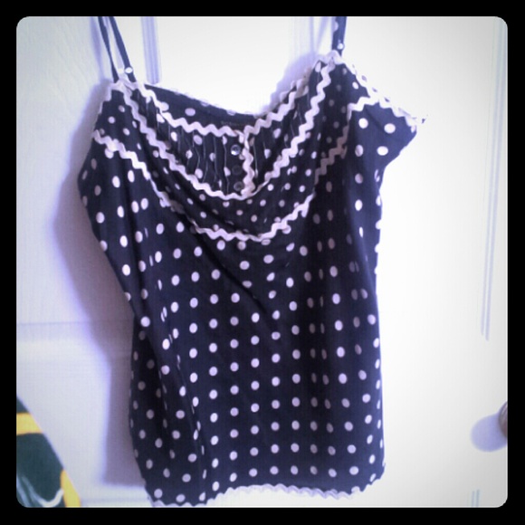 BCBG Maxazria poka dot tank top