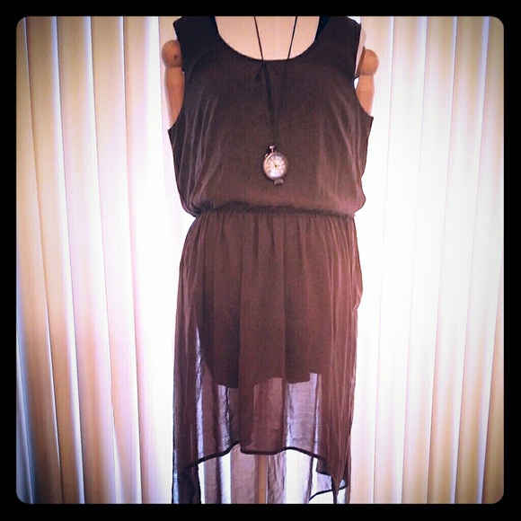 Urban Outfitters brown hi-lo dress