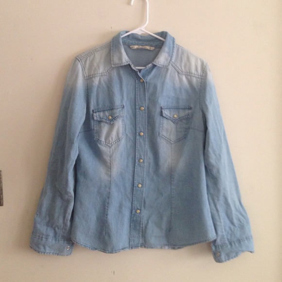 Zara Tops - Zara Jean Shirt Zara Tops - Zara Jean Shirt