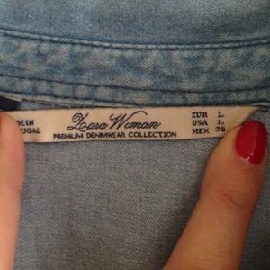 Zara Tops - Zara Jean Shirt Zara Tops - Zara Jean Shirt