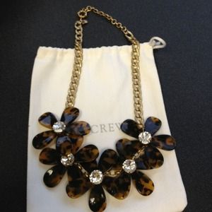 EUC J.Crew (retail) Tortoise Flower Necklace