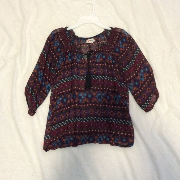 Sheer tribal print shirt - Picture 1 of 3