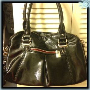Anne Klein black leather bag