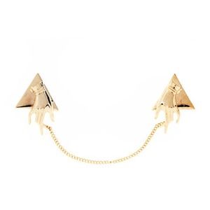 Asos Gold Hand Chain Collar Clips/Tips