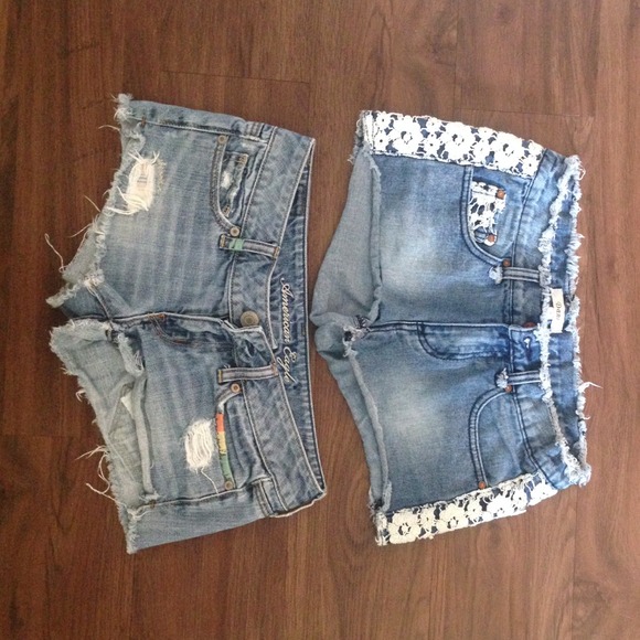 2 pairs of jean shorts