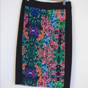 Floral pencil skirt