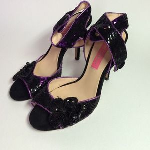 Betsey Johnson 4" open toe heels