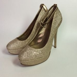 Aldo gold glitter 4" stilettos