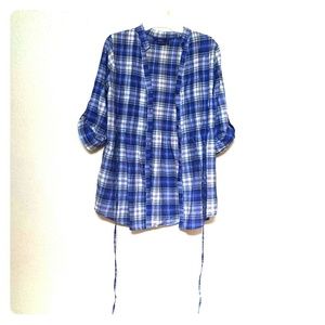 Stylish plaid button up