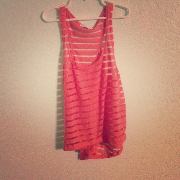 Delia's stripped see through tank top