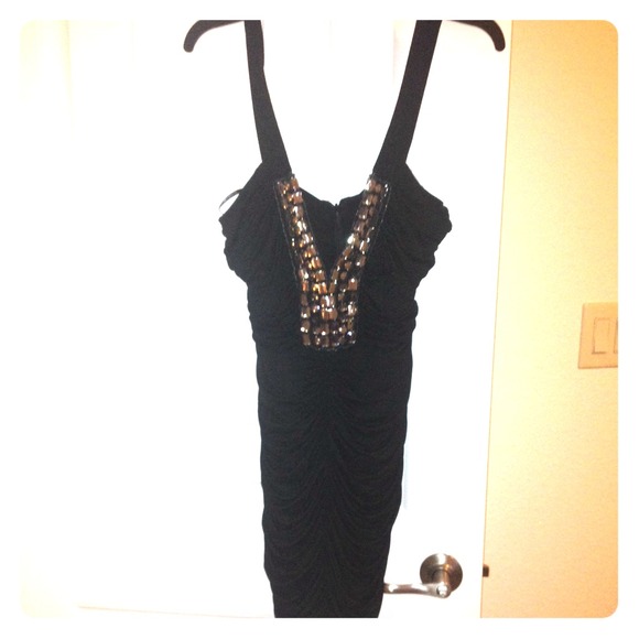 👯👯👯Beaded,ruched, Vegas freakem dress👯👯👯