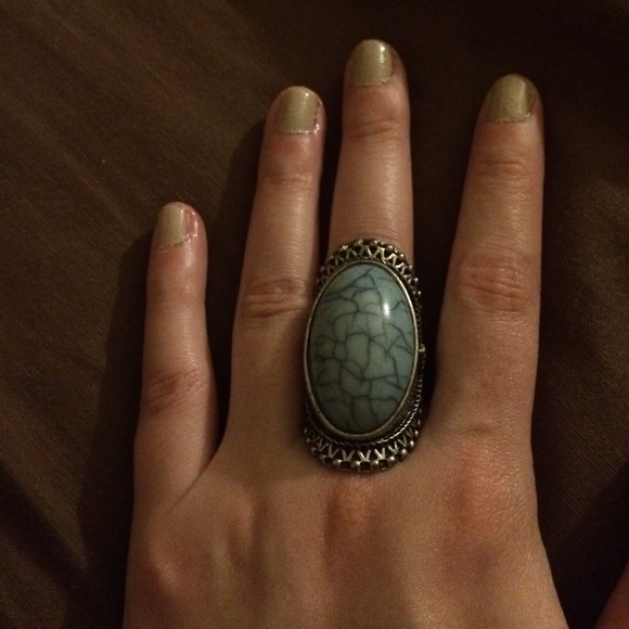 Turquoise Metal Ring - Picture 4 of 6