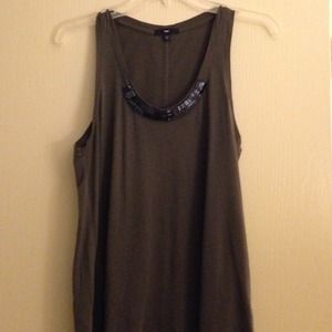 Grey embellished Gap tank top