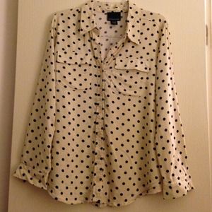 Cynthia Rowley button up polka dot shirt