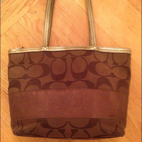 Dark brown coach bag