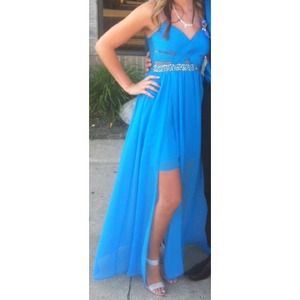 Hailey Logan long blue dress