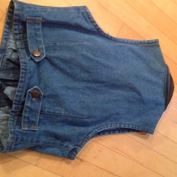 EASY RIDER DENIUM WITH LEATHER TRIM VEST SZ M - Picture 3 of 4