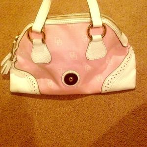 Vintage Dooney& Bourke Pink and White handbag