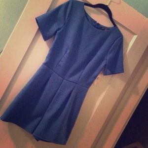 Short Sleeve Blue Romper