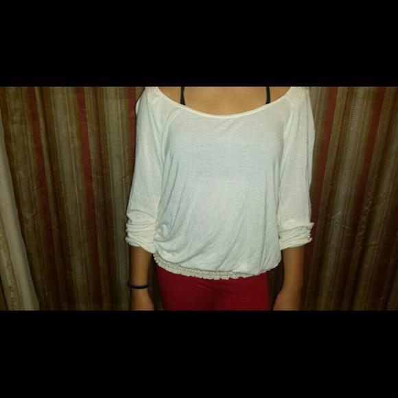AE....thin, super comfy, scoop neck top