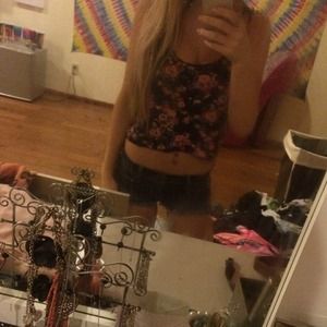 Floral tank top and white infinity shirt bundle!!