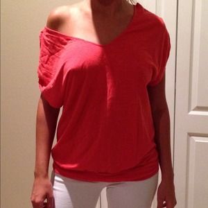 Coral off the shoulder top