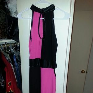 Hot pink and Black dress