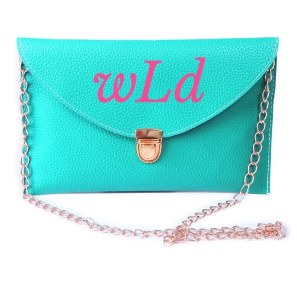 Monogrammed Envelope Clutch/Crossbody