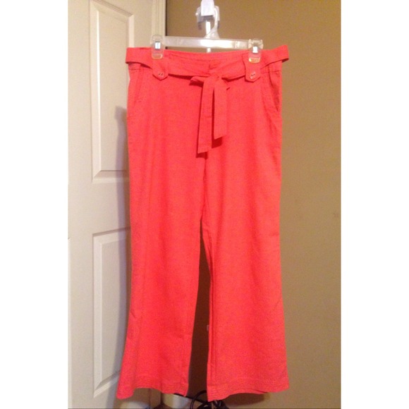 Coral pants! Dress them up or wear them casually