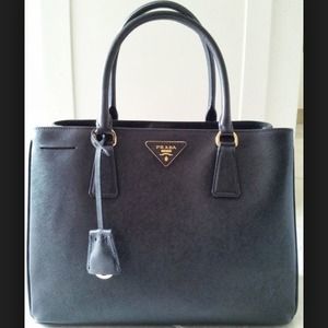 Dark blue Prada Milano handbag