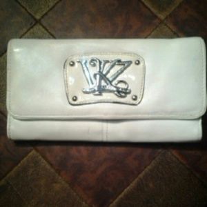 Kathy Van Zeeland leather wallet white