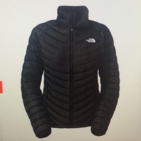 The North Face black down jacket