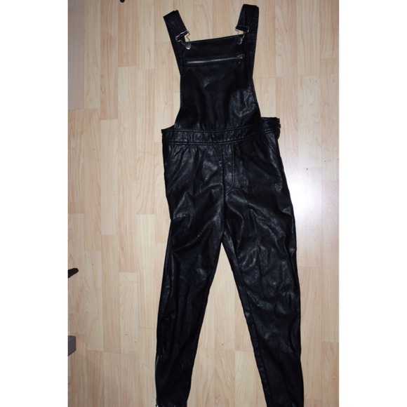 Pleather overalls