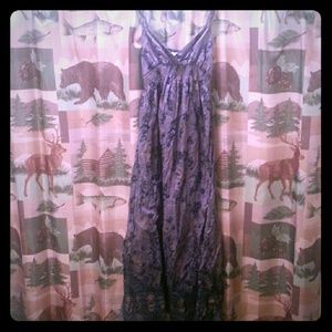 Purple Ombre  Floral Maxi Dress