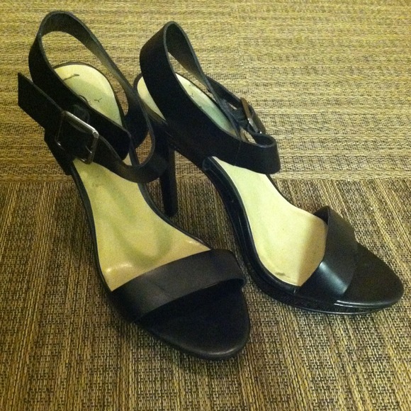 Black strappy heels!