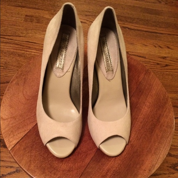Banana Republic suede peep toe pumps