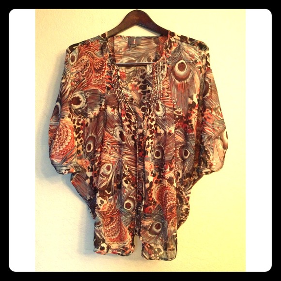 🆓Cute chiffon batwing top