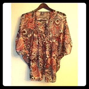 🆓Cute chiffon batwing top