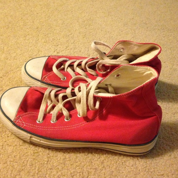 Red sneaker high tops