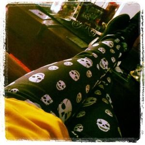 Tripp NYC Skull Print Skinny Jeans