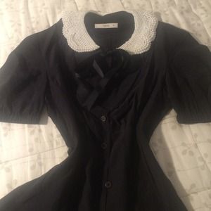 Made in Japan, White Pearl Lace Back Collar