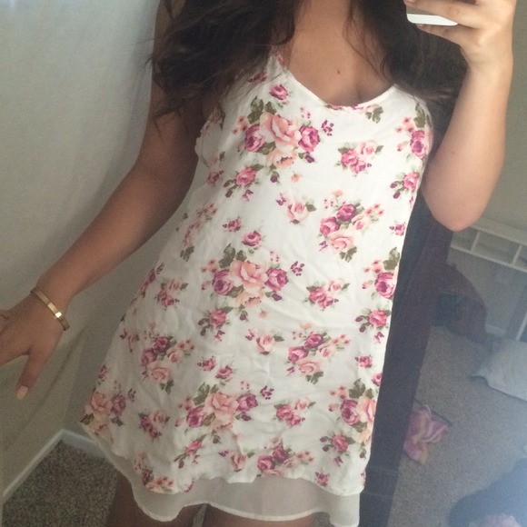 Forever21 white flora dress