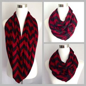 Handmade infinity scarf in chevron