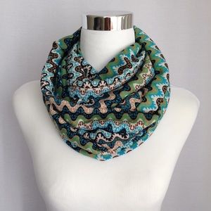 Handmade infinity scarf in Bold Waves