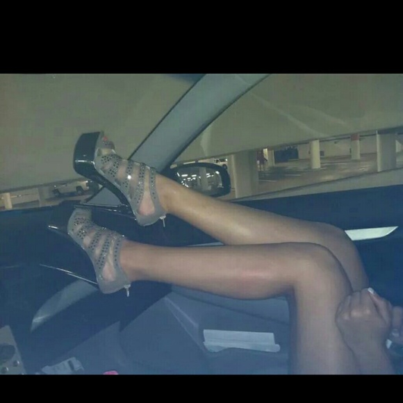 SOLD Bakers- Grey Rhinestone Shoes