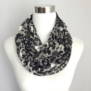 Handmade infinity scarf in bold leopard