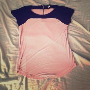 Pink and black shirt with zipper in the back!